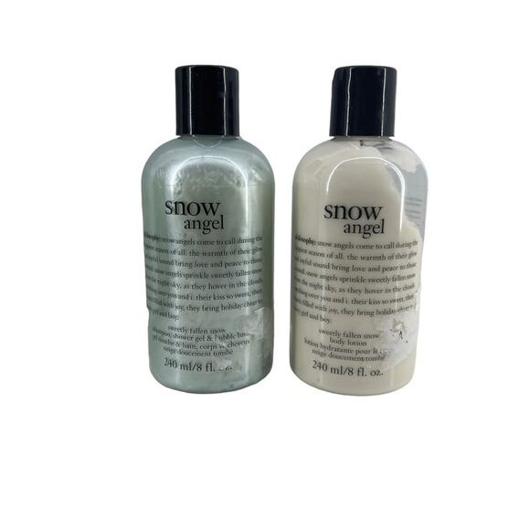 Philosophy Snow Angel Shampoo Shower Gel & Body Lotion Duo 8 oz Each Sealed